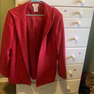 Bread mid length jacket with hood zip up